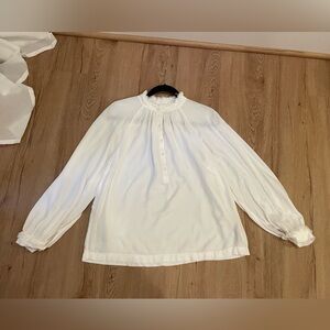 $398 Raquel Allegra Size 0 (Small) Fringe Blouse